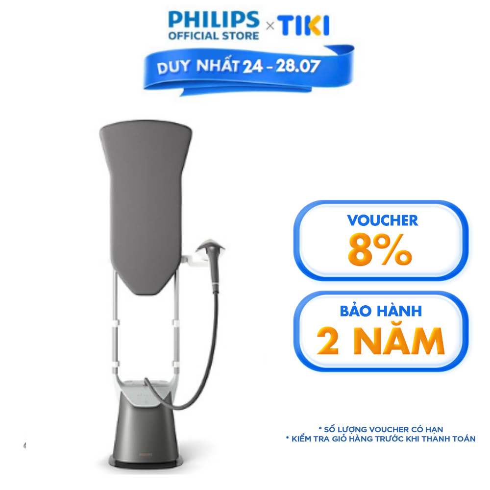 Bàn Ủi Hơi Nước Đứng Cao Cấp Philips GC628/80 All in one 8000 series | OptimalTemp|2400W - Hàng Chính Hãng