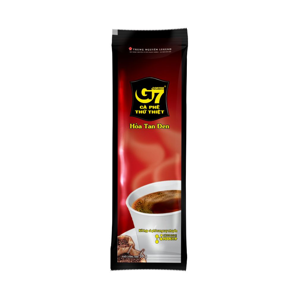 Cà phê G7 hòa tan đen - Hộp 15 gói 2gr