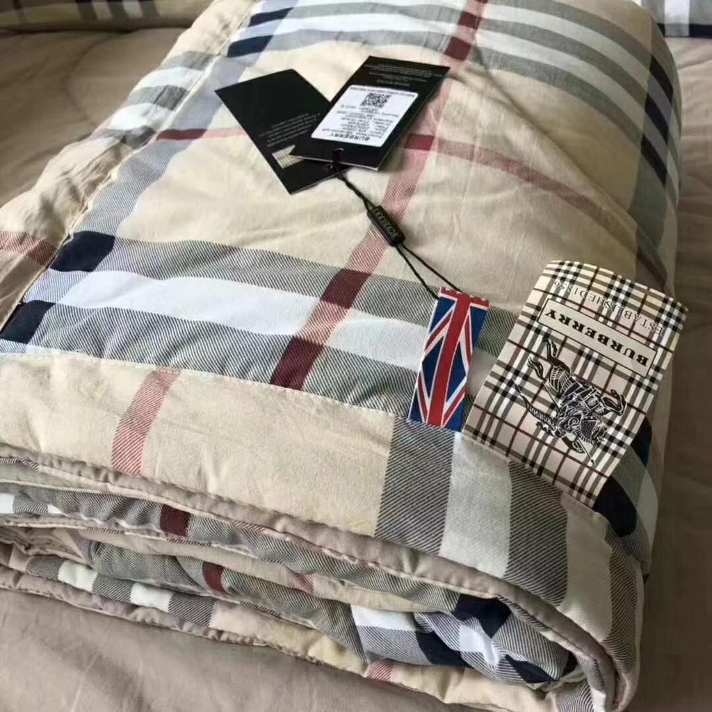 Chăn Đũi Hè Burberry Kẻ Họa Tiết Cao Cấp 2mx2.3m - Chăn Hè Thu-Họa Tiết Sang Trọng Cotton 100% Mềm Mát