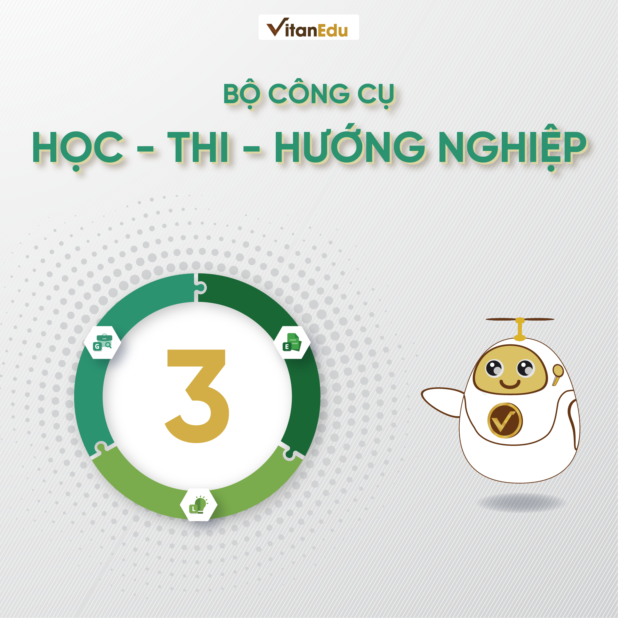 [Voucher 12 tháng] Bộ công cụ Học - Thi - Hướng nghiệp lớp 3, VitanEdu