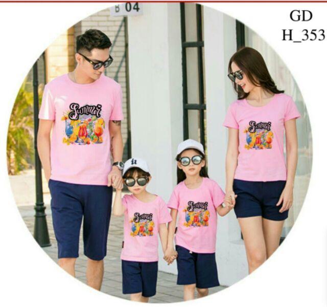 Áo gia đình cotton loại 1 MS77