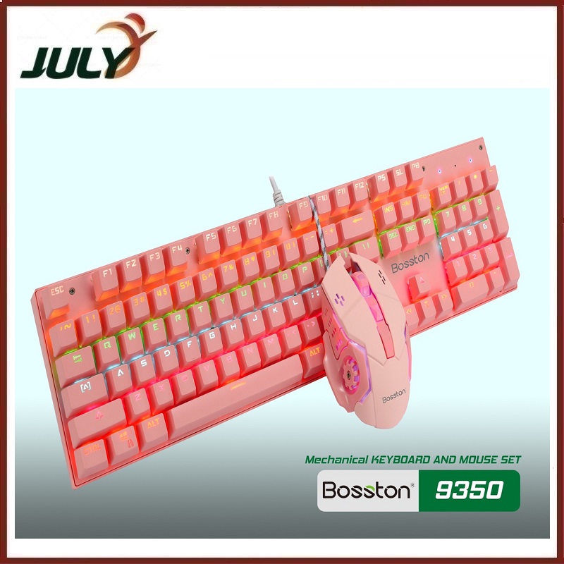 Hình ảnh Phím Chuột Cơ Bosston EK9350 Màu Hồng (Pink) - HÀNG CHÍNH HÃNG - JL