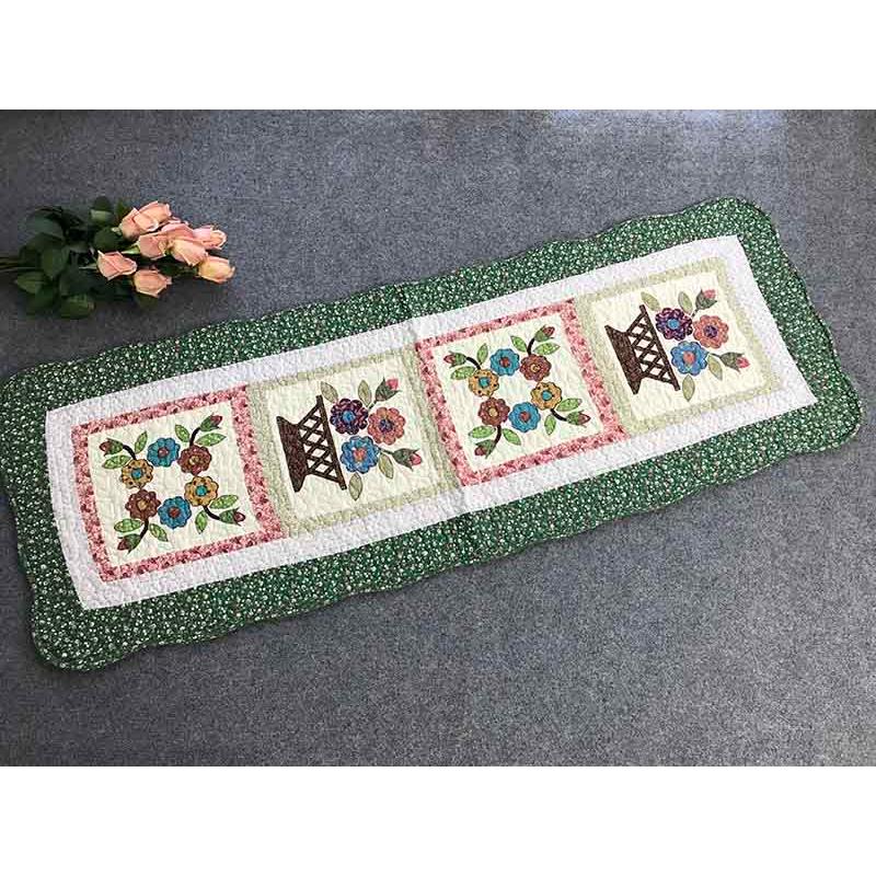 Thảm dài - Cây hoa xanh lá - TDA08807