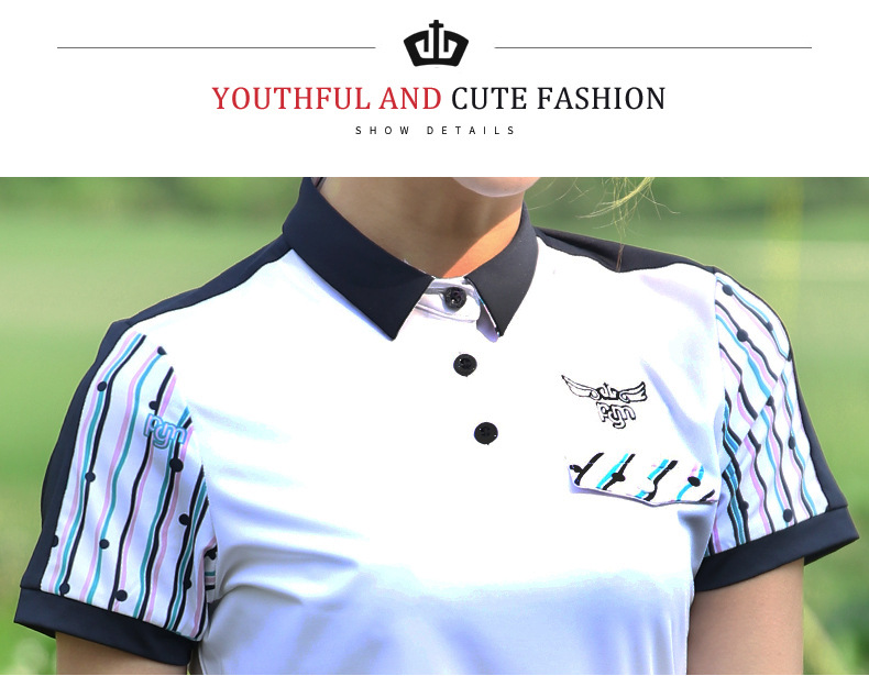 Áo cộc tay golf nữ chính hãng PGM YF170 - Áo goft nữ phong cách hàn quốc siêu đỉnh