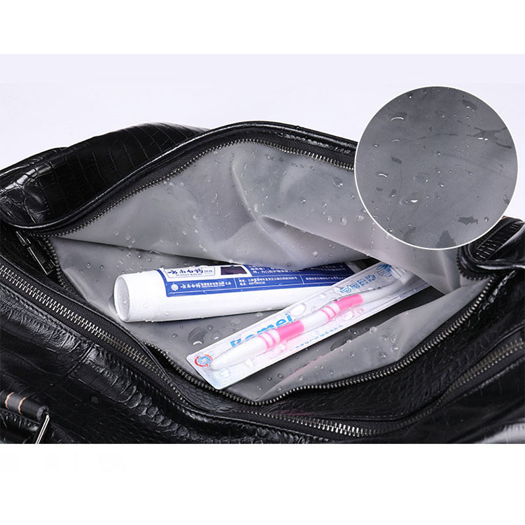 Túi trống da bò dập vân cá sấu cao cấp BHM4009 Có ngăn để giày, ngăn để đồ ướt riêng