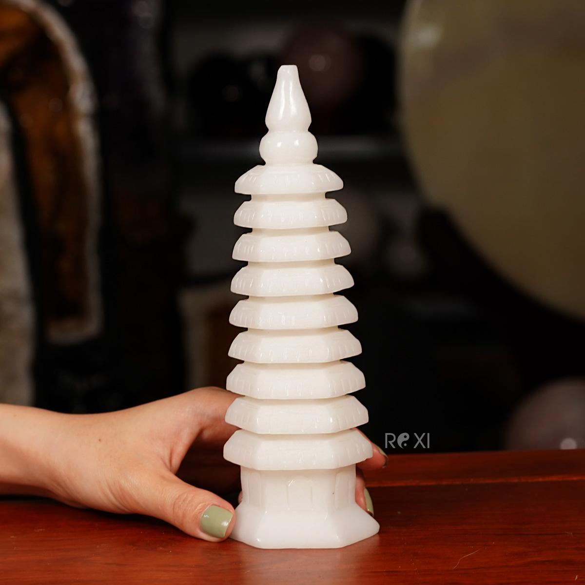 Tháp văn xương trắng 750gam - 20cm