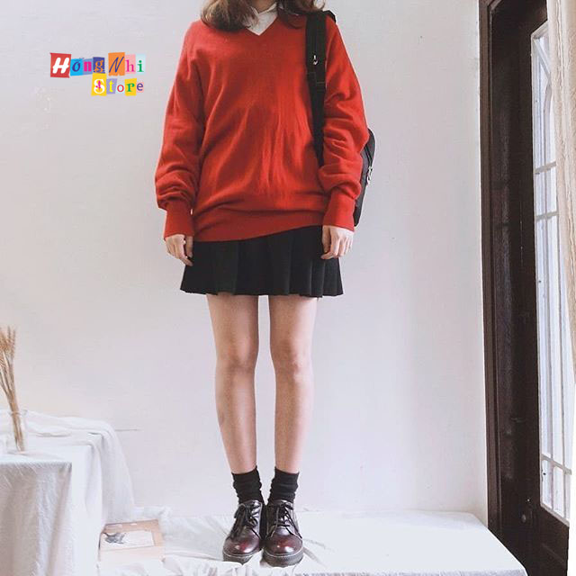 Áo Sweater Trơn Chất Nỉ Lót Bông Màu Đỏ Đô - Sweater Unisex - MM