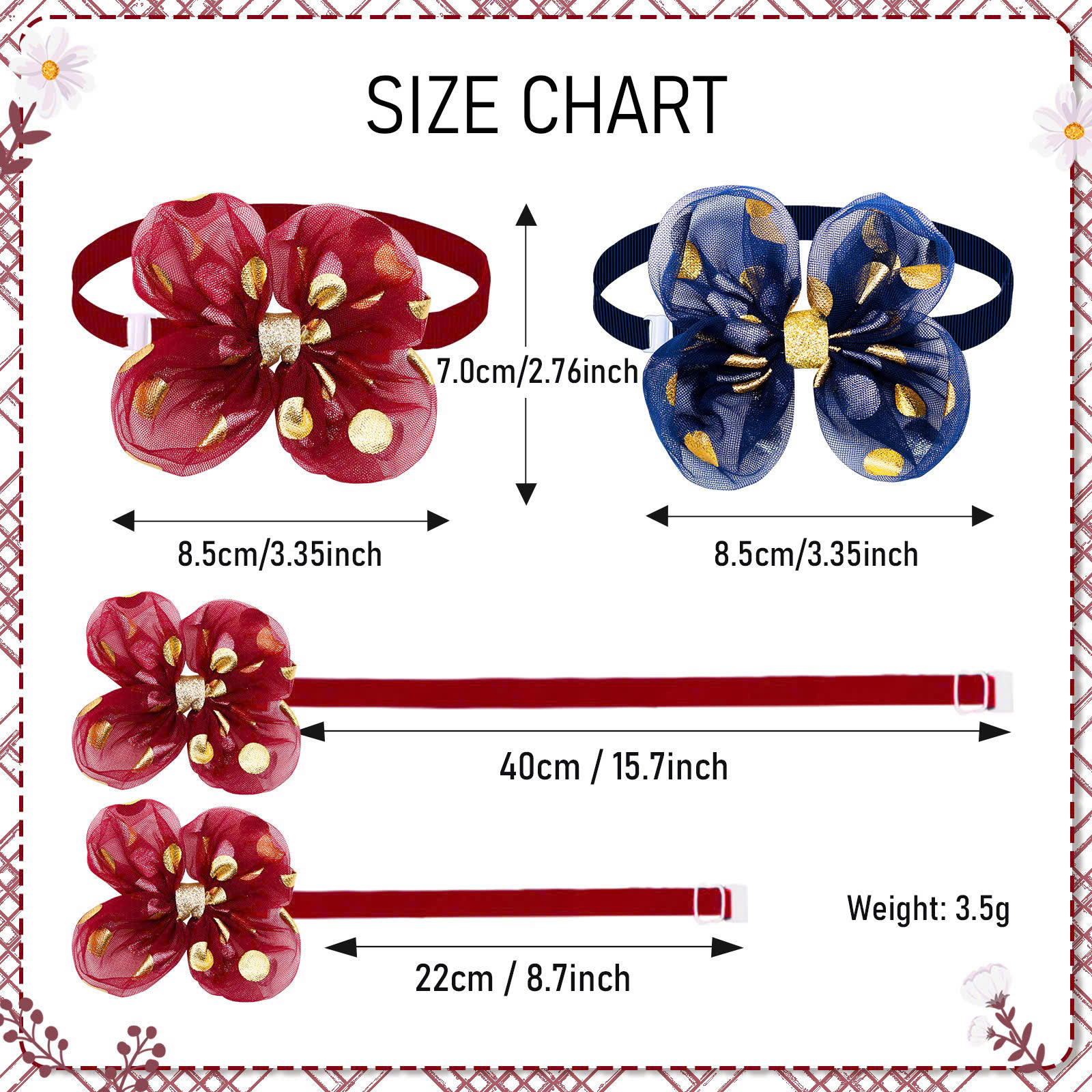 VÒNG CỔ THẮT NƠ DỄ THƯƠNG SANG TRỌNG NƠ REN ĐÍNH SEQUIN SIZE 22-40CM CHO THÚ CƯNG CHÓ MÈO