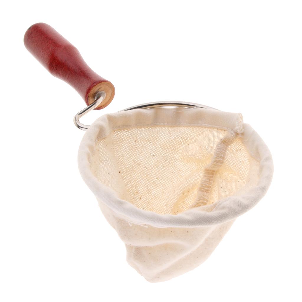Coffee Filter Bag Flannel Cloth Coffee Tea Strainer with Handle