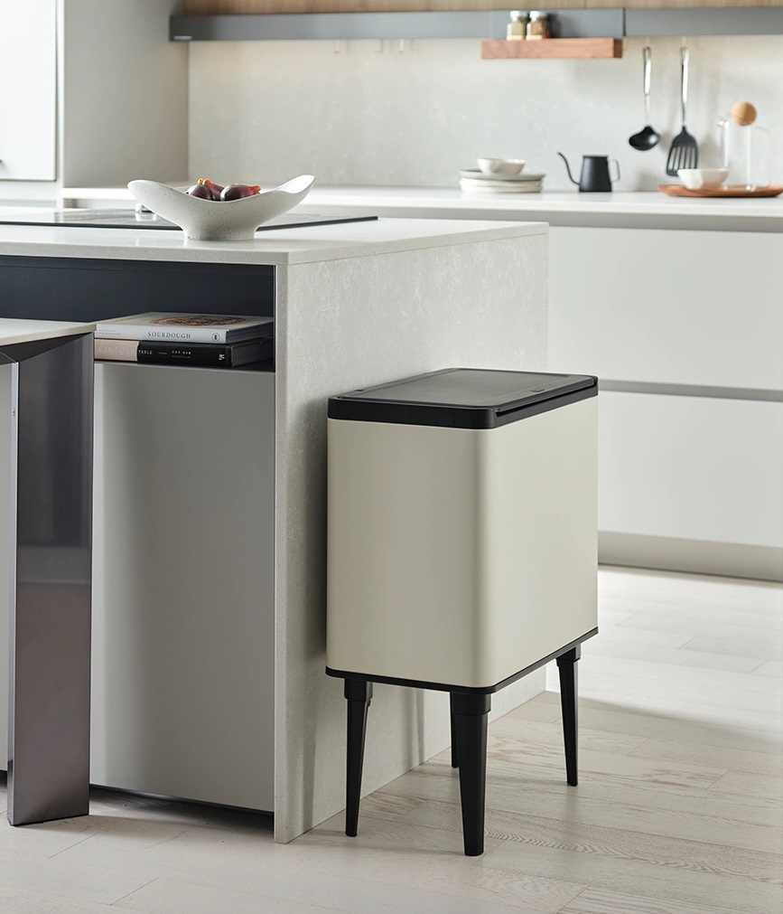 Thùng rác EKO Touch Bin 30L, 2 ngăn phân loại rác 15L + 15L