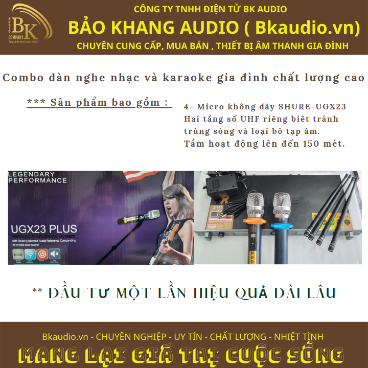 Dàn nghe nhạc và karaoke gia đình . Mang lại sự thăng hoa trong quá trình thưởng thức âm nhạc của quý khách. Mã SP : SPCB-02