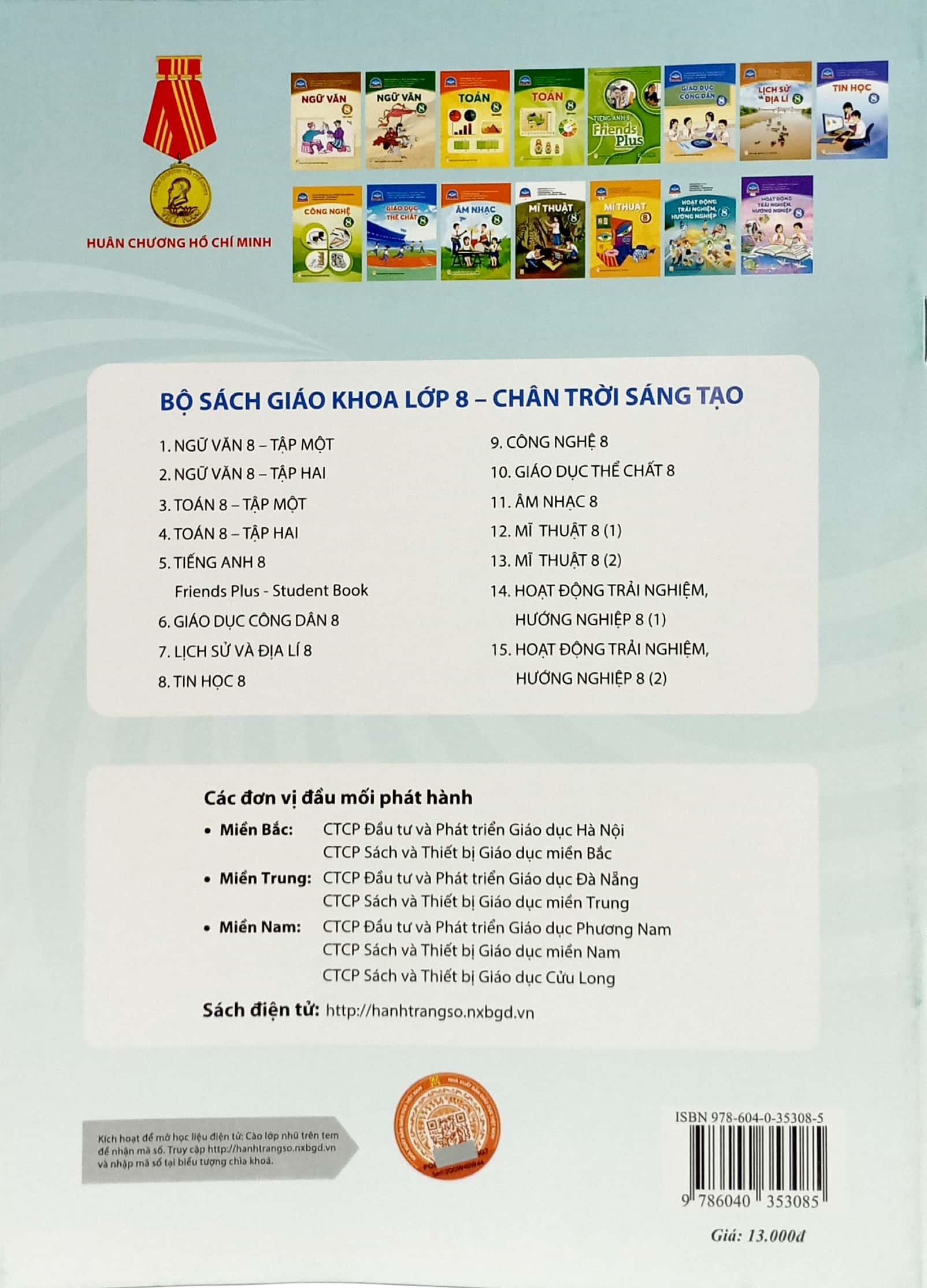 Hoạt Động Trải Nghiệm, Hướng Nghiệp 8 - Bản 1 (Chân Trời Sáng Tạo) (2023)