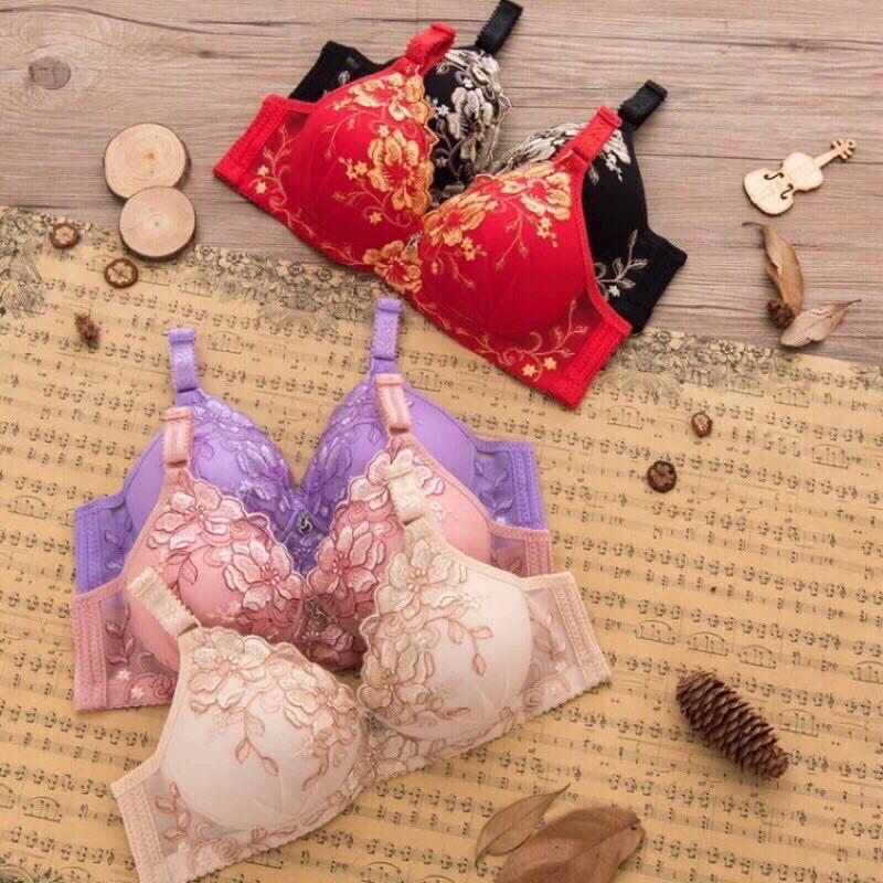 Áo lót ren hoa hồng
