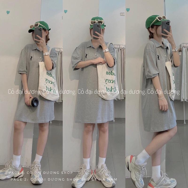 Váy polo thêu thỏ