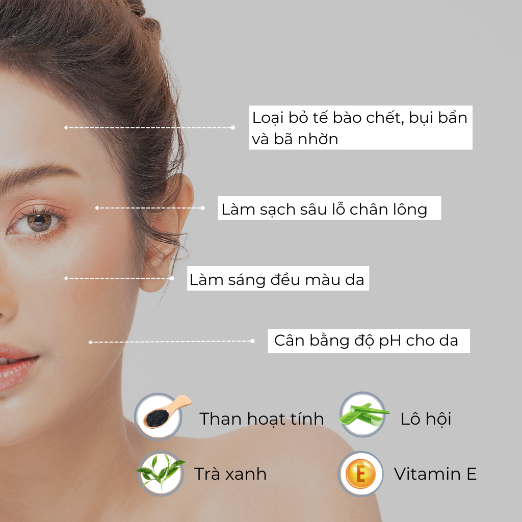 Mặt Nạ Đất Sét Tro Núi Lửa JeJu Ngừa Mụn Sạch Sâu POP
