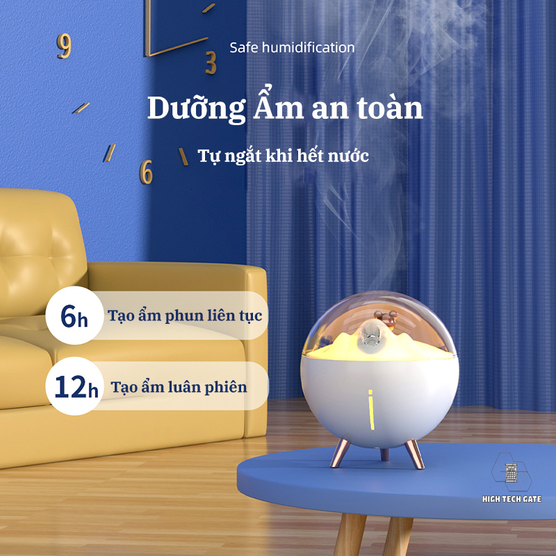 Máy phun sương tạo ẩm CYKE WT-E19 mini để bàn cho văn phòng, xông tinh dầu phòng ngủ, phiên bản không gian, đèn ngủ khuếch tán tinh dầu, hàng chính hãng