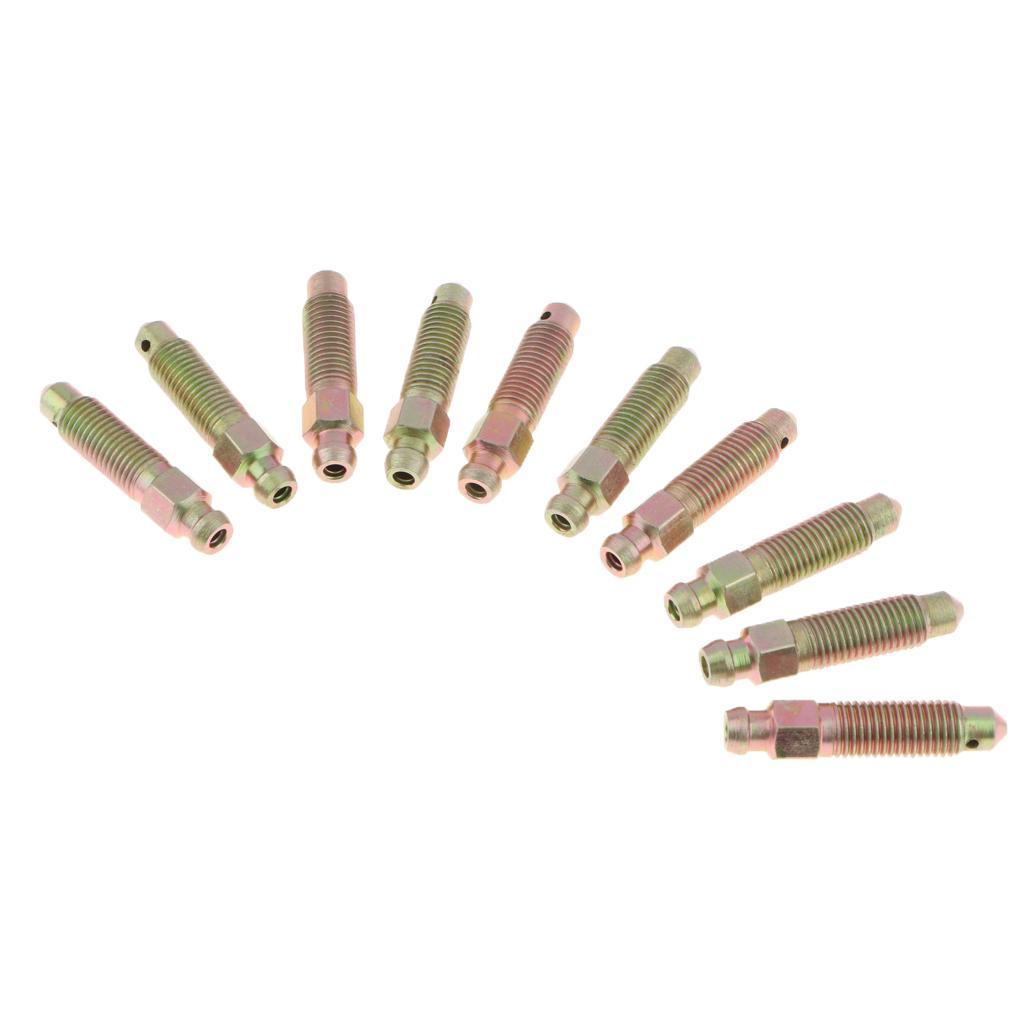 3x10 Pieces Car Front and Rear 38mm Brake Bleeder Screws M8*1mm