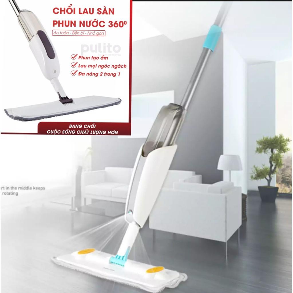 Cây lau nhà phun sương thông minh xoay 360 độ mẫu mới hang cao câp