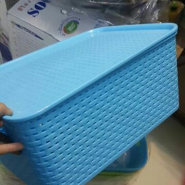 Rổ chữ nhật đựng quần áo đồ văn phòng rất gọn gàng và ngăn nắp 3 cỡ