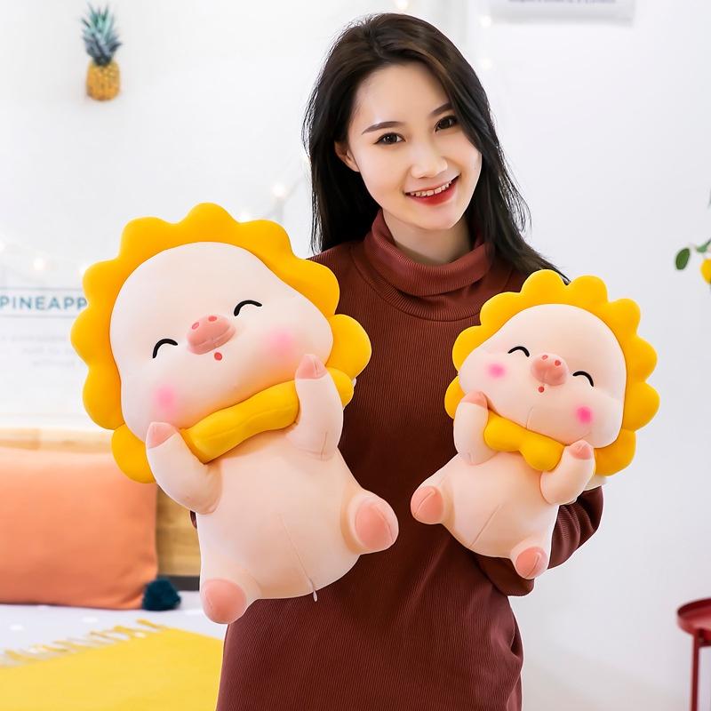 Gấu Bông Heo Mặt Hoa Cute, Heo Bông Đáng Yêu Hàng Quảng Châu