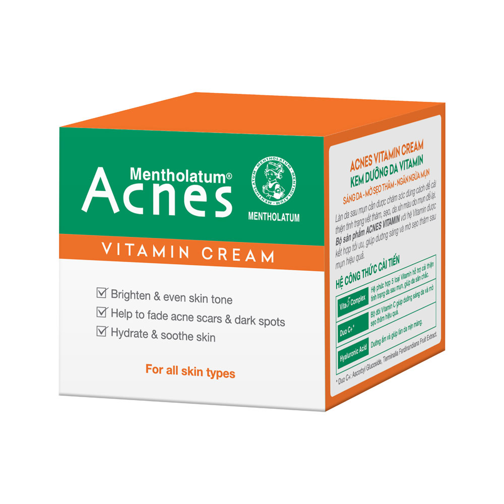 Kem dưỡng vitamin làm sáng da mờ sẹo thâm Acnes Vitamin Cream 50g