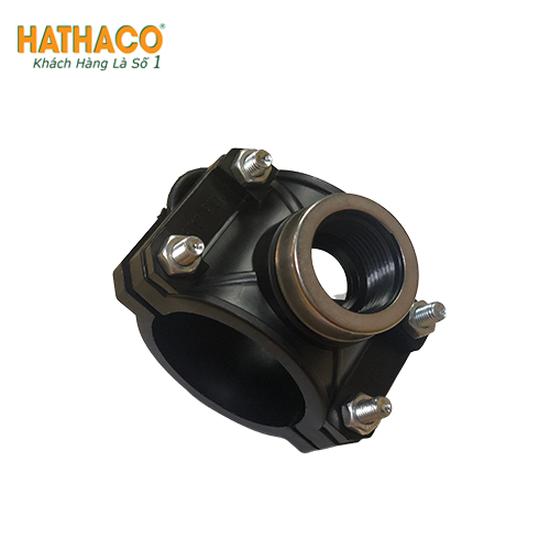 Combo 2 Đai Khởi Thủy 90 HATHACO Dùng Chia Nhánh Ống HDPE Ra Ống 20-25-32-40-50-63 (ren 1/2&quot;, 3/4&quot;, 1&quot;, 1.1/4, 1.1/2&quot;, 2&quot;)