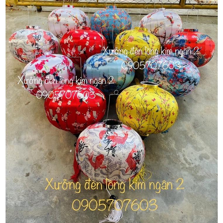 Đèn lồng hội an vải phi 3d treo trung thu vietnames lanterns