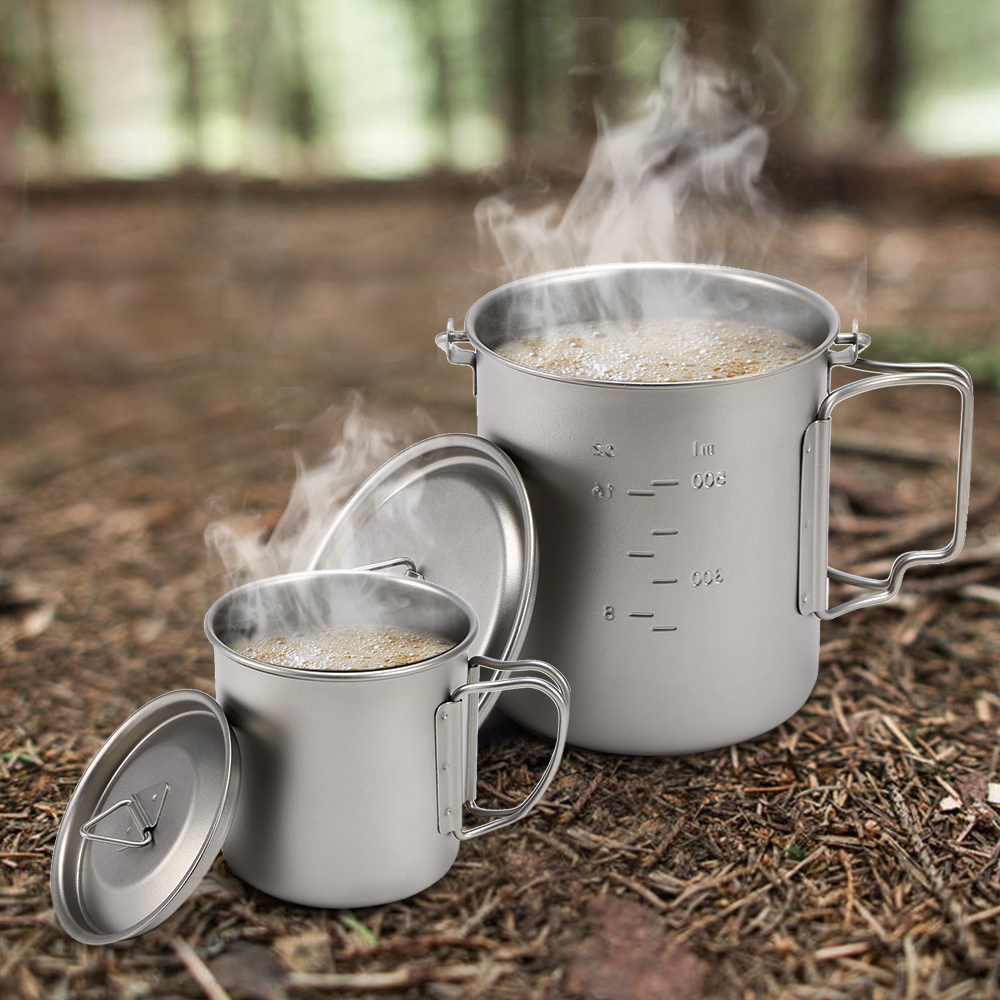 Bộ ấm chén bằng titan siêu nhẹ