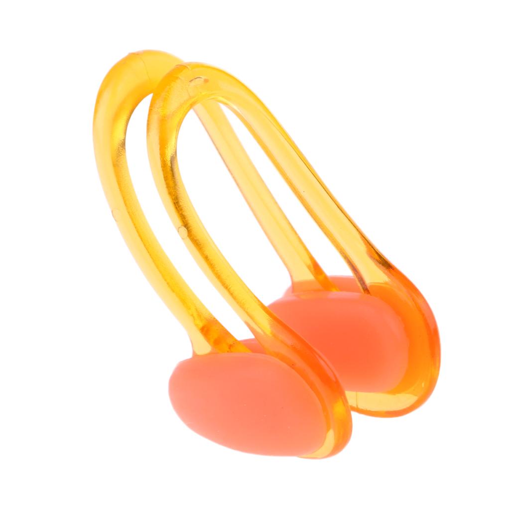 2xMen Women Soft Silicone Swim Swimming Nose Clip with Storage Case Orange