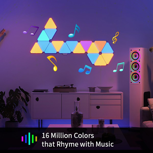 Hình ảnh Yeelight Smart Light Panels Starter Kit 6P - Đèn LED RGB lắp ghép cao cấp thông minh - Hàng Chính Hãng