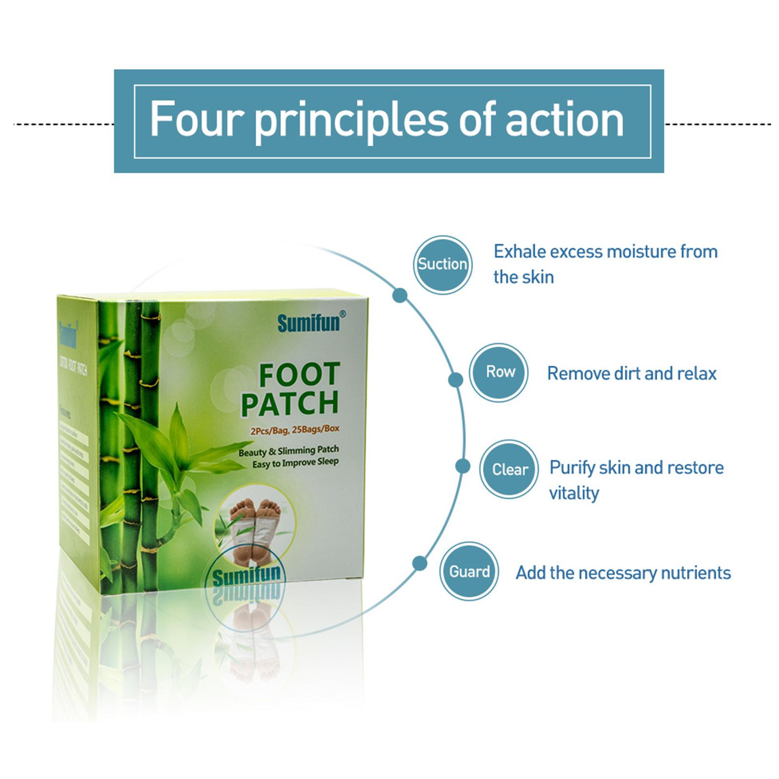 Bamboo vinegar foot patch with tape