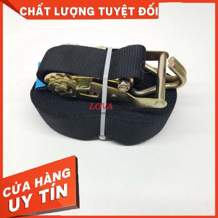 Dây cảo chằng hàng Dài 6 mét Bản 38mm – 2000kg móc J 2 TẤN - CÁP THÉP THÁI BÌNH VINA