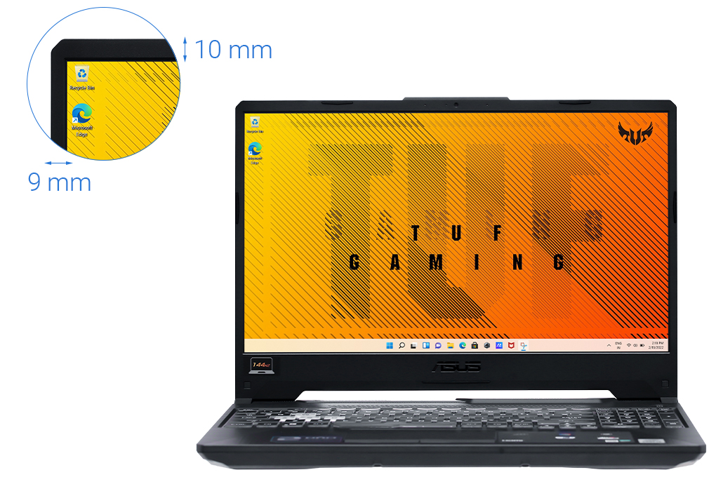 Laptop Asus FX506LHB i5 10300H/8GB/512GB/4GB GTX1650/15.6&quot;F/144Hz/Win11/(HN188W)/Đen - Hàng chính hãng