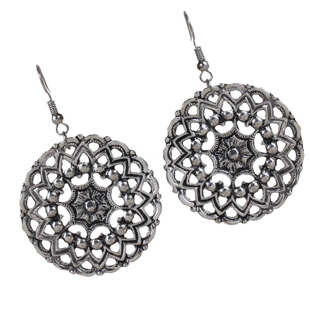 Vintage Lotus  Dangle Stud Earrings Elegant Party Decor