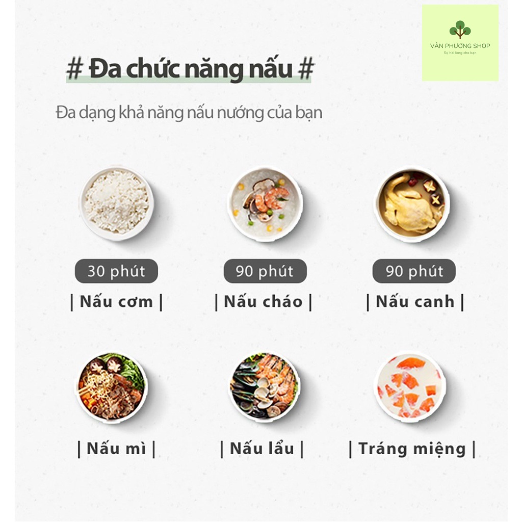 Nồi Cơm Điện Mini Đa Năng 1.2L