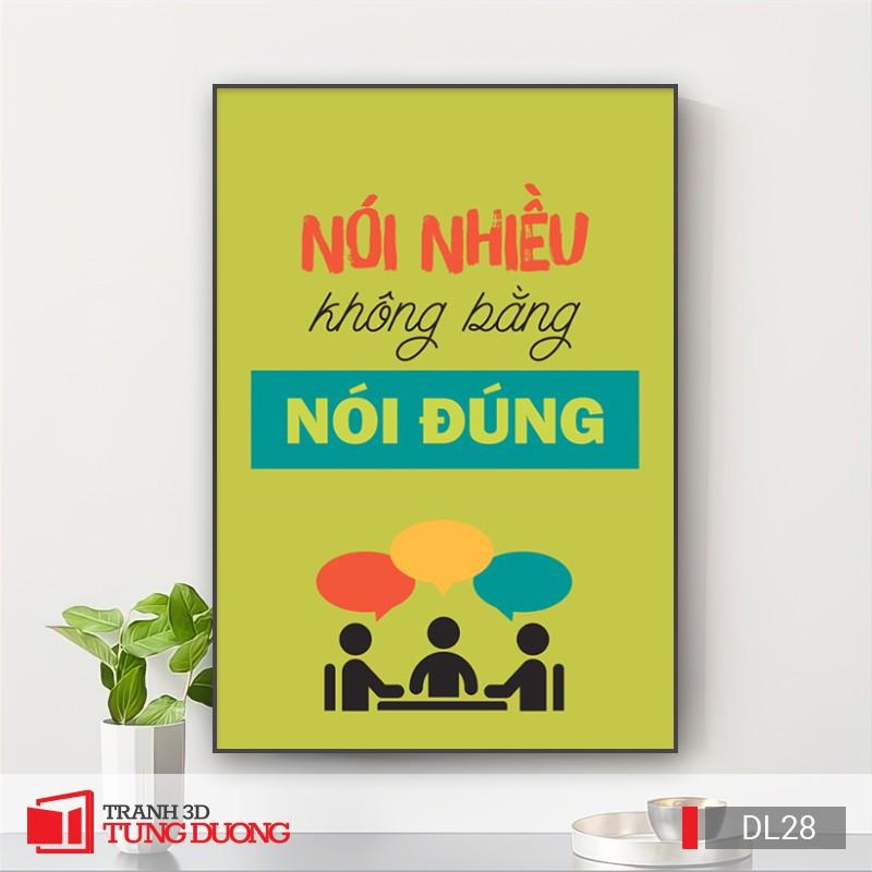 Tranh treo tường động lực văn phòng câu nói slogan truyền cảm hứng, tranh canvas trang trí DL06