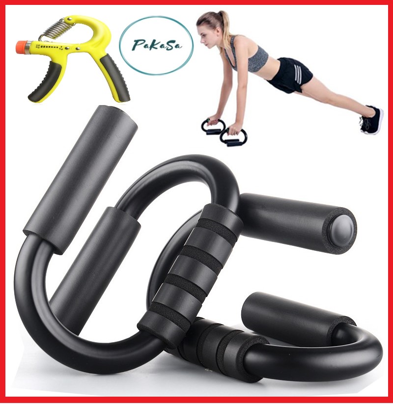 Combo Dụng Cụ Tập Luyện Tại Nhà Gồm Dụng Cụ Chống Đẩy / Hít Đất Và Kiềm Tập Cơ Tay - PaKaSa - Hàng Chính Hãng