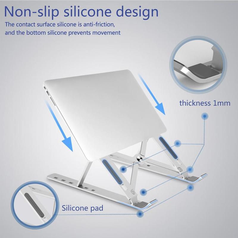 2022 Laptop Di Động Đứng Nhôm Gấp Gọn Xách Tay Hỗ Trợ Laptop Đế Giá Đỡ Khung Điều Chỉnh Phụ Kiện Máy Tính