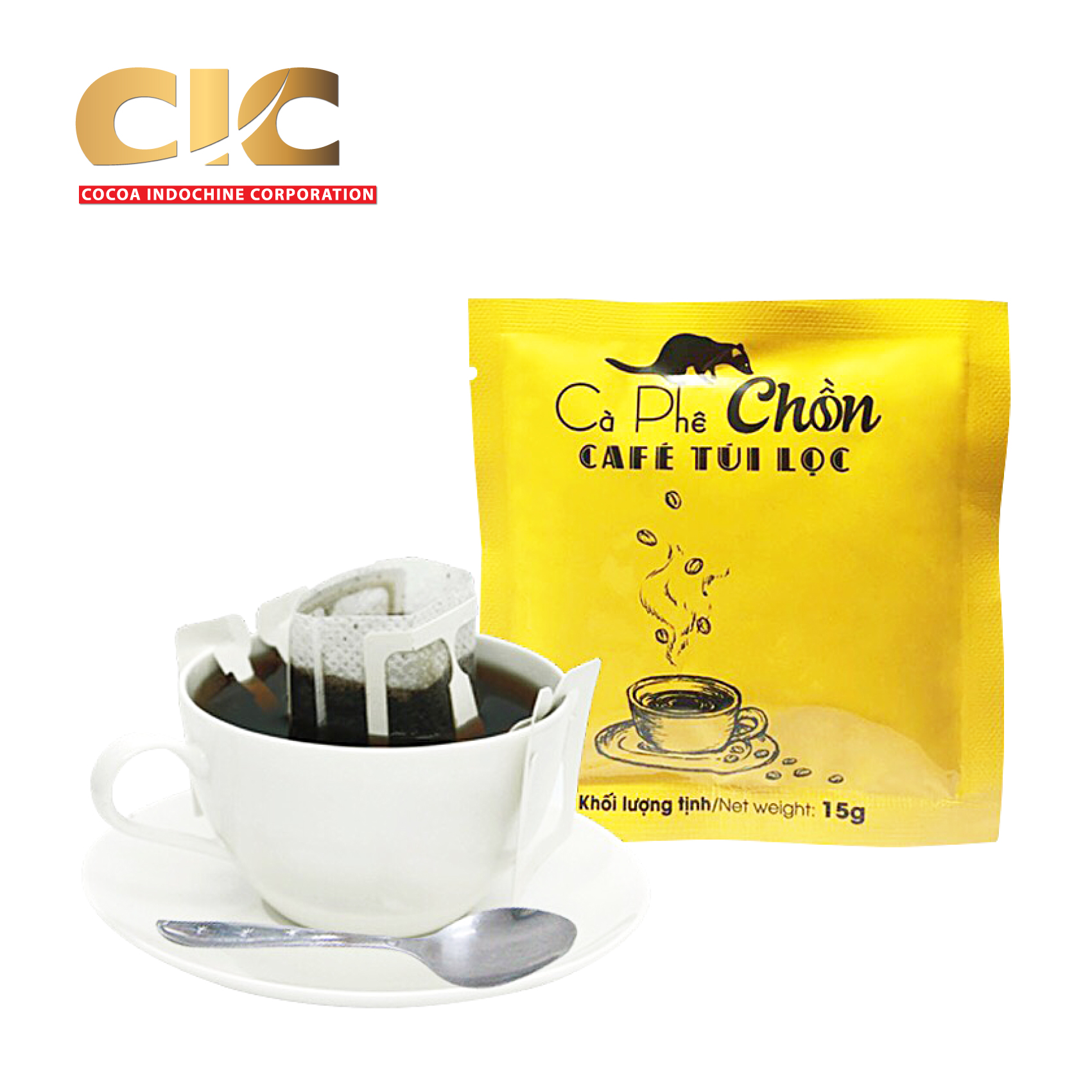 Cà Phê Chồn phin giấy Cocoa Indochine (Hộp 5 Gói x 15g)