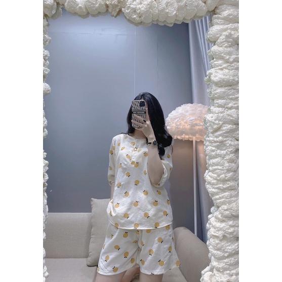 Bộ đồ ngủ kute, bộ đồ pizama có thể mặc như bộ bầu hoặc bộ sau sinh
