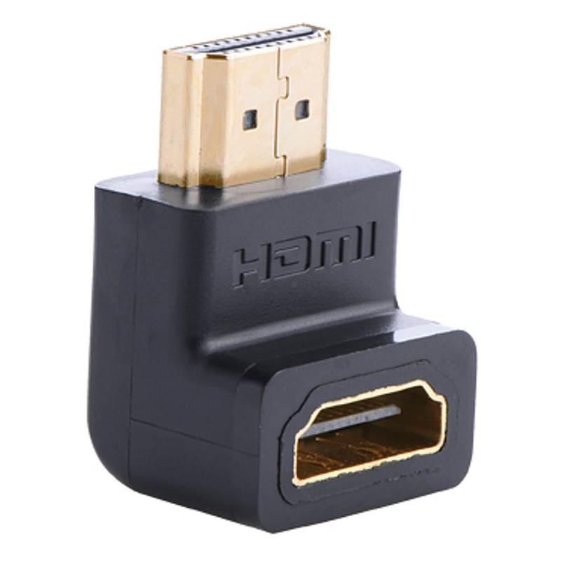 Đầu nối cổng HDMI male sang HDMI female vuông góc 90 độ - UGREEN 20109 - (màu đen)