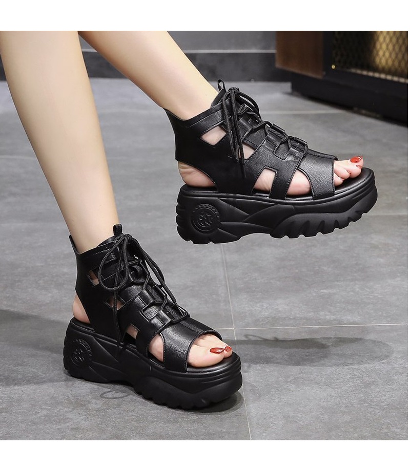 Giày sandal nữ đế bánh mì cá tính đế cao 6cm S122