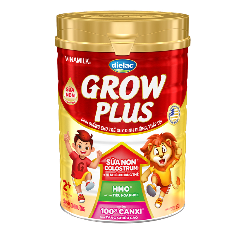 Sữa bột Dielac Grow Plus 2+ hộp 850g (2 - 10 tuổi)