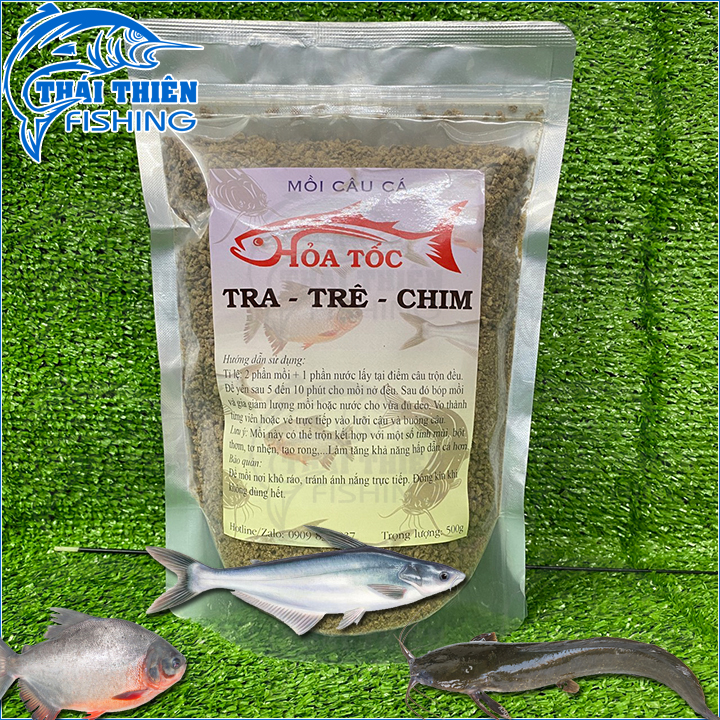 Mồi Câu Cá Tra Trê Chim Hỏa Tốc Gói 500g