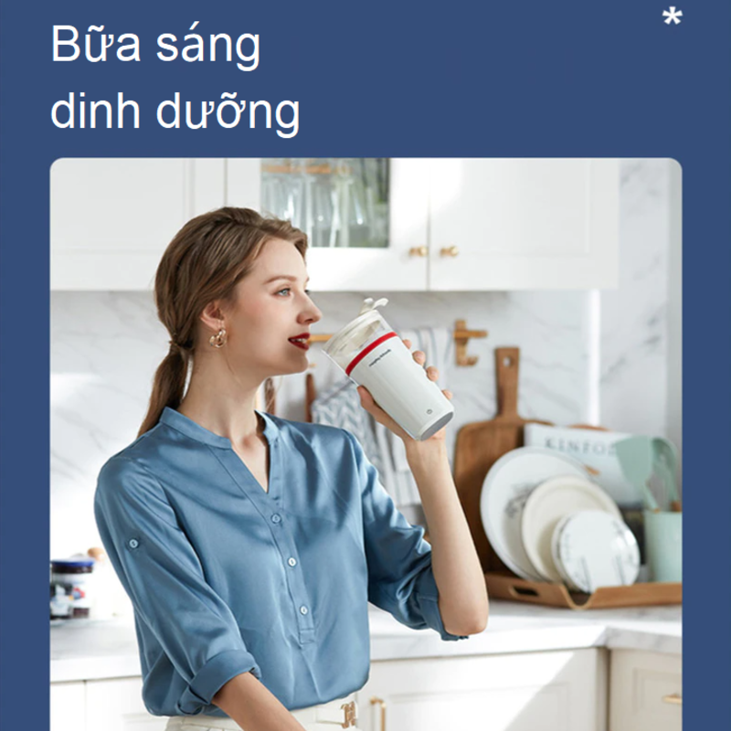 Bình khuấy đồ uống tự động cao cấp Morphy Richards MR9000 dung tích 300ml, công suất 1.5W, dễ dàng vệ sịnh, sử dụng- Hàng chính hãng