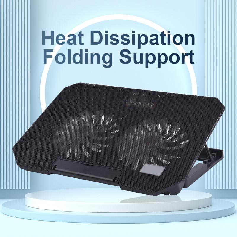 Ế Tản Nhiệt Laptop N99 COOLING PAD Cho LaptĐop Macbook Từ 11 đến 17 inch Đèn Led 2 Quạt Chống ồn 4 Mức Chỉnh Độ Cao