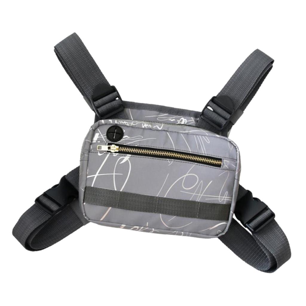 Oxford Molle Chest Bag Phone Utility Pouch Travel Running Camping Cycling Pack