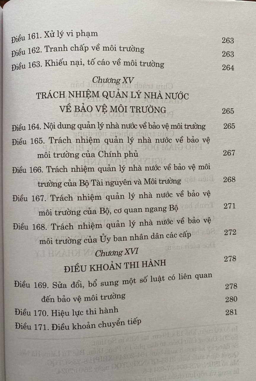 Luật Bảo Vệ Môi Trường ( hiện hành ) ( Sửa đổi, bổ sung năm 2022, 2023 )