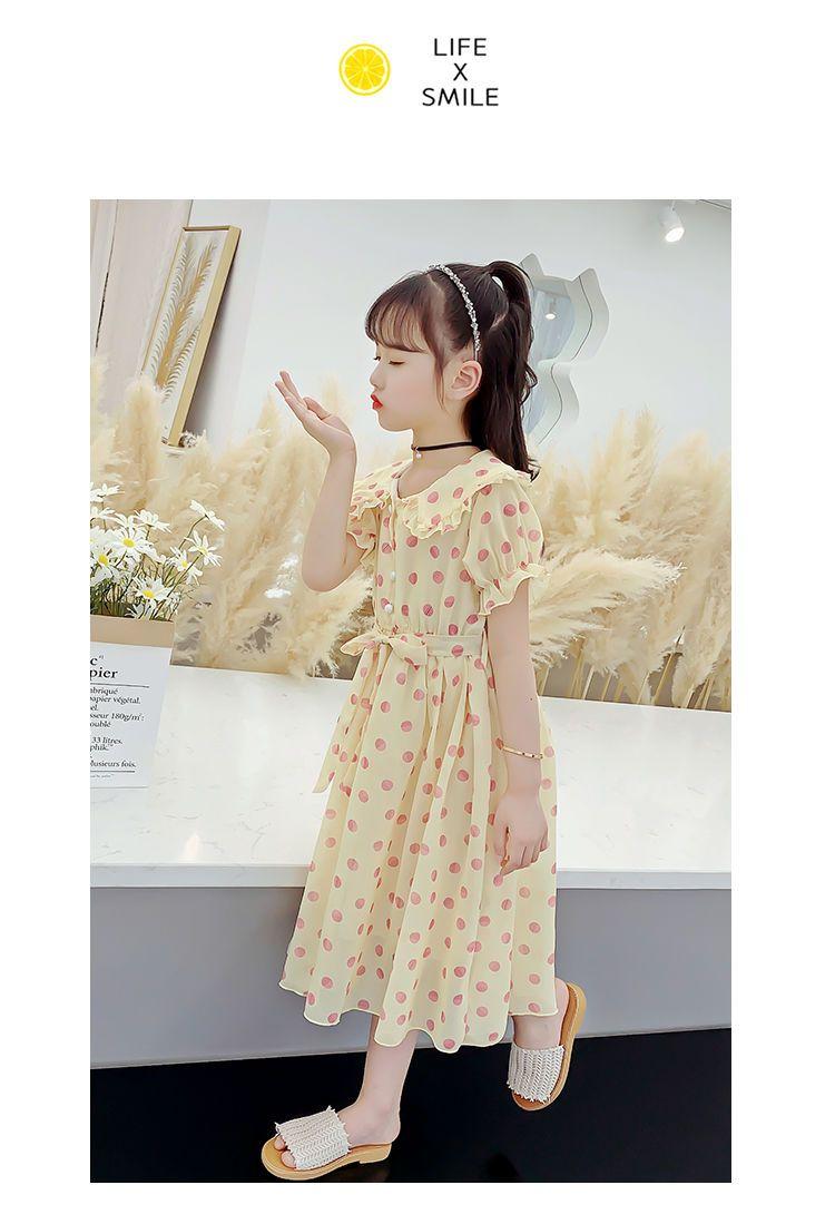 SHUANGYAN Cô gái ăn mặc mùa hè 2023 Mid-boy lưới váy công chúa phong cách phương Tây cho trẻ em mùa xuân và mùa thu chiffon váy