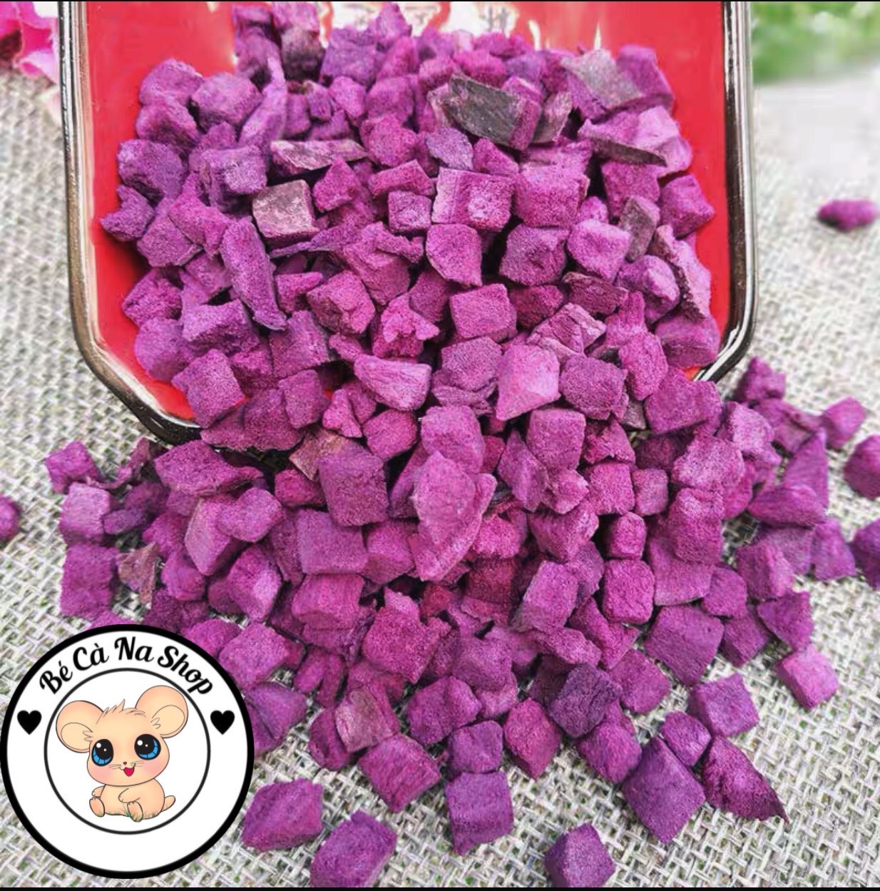 Khoai lang tím sấy. thức ăn trái cây cho hamster , thỏ bọ sóc...